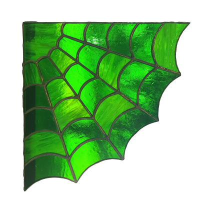 Green & Silver Cobweb Corner